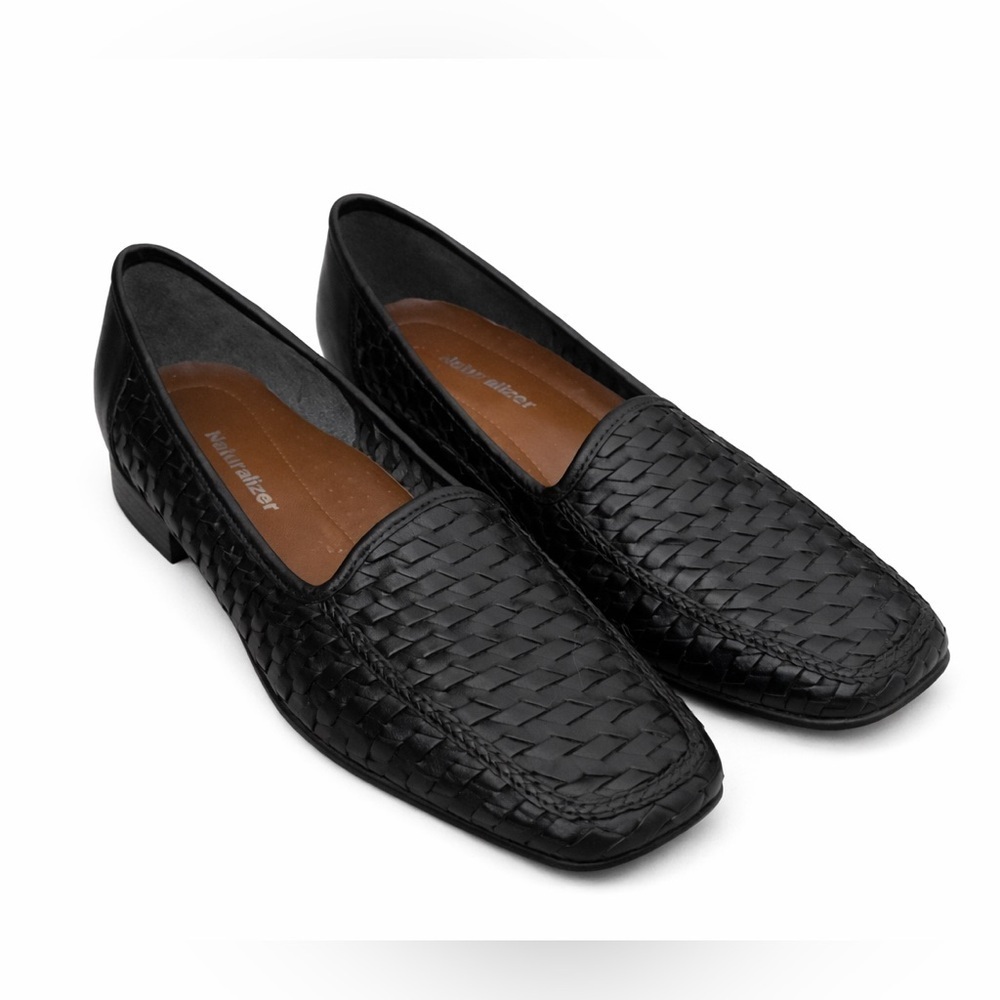 SOUL Naturalizer Bebe Woven Loafers Black Comfort Flats 8N NEW No Tags - Picture 2 of 7